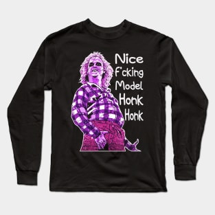 Graphic Nice F'cking Model Quotes Long Sleeve T-Shirt